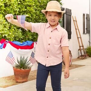 Appaman New Boys Chalk Pink Beach Shirt